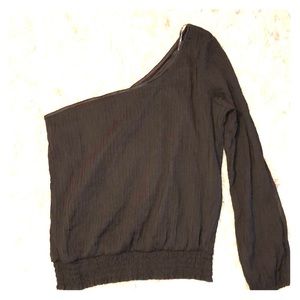 One shoulder black dress top (never worn)